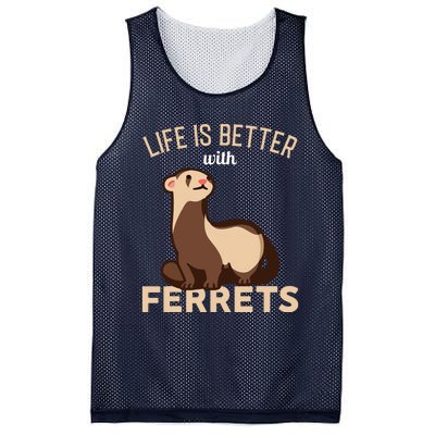 Ferret Life Is Better With Ferrets Mesh Reversible Basketball Jersey Tank