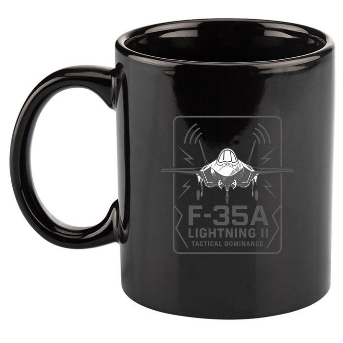 F-35A Lightning II Tactical Dominance  11oz C Handle Ceramic Mug