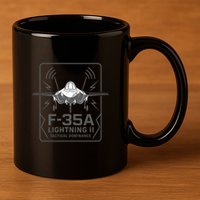 F-35A Lightning II Tactical Dominance  11oz C Handle Ceramic Mug