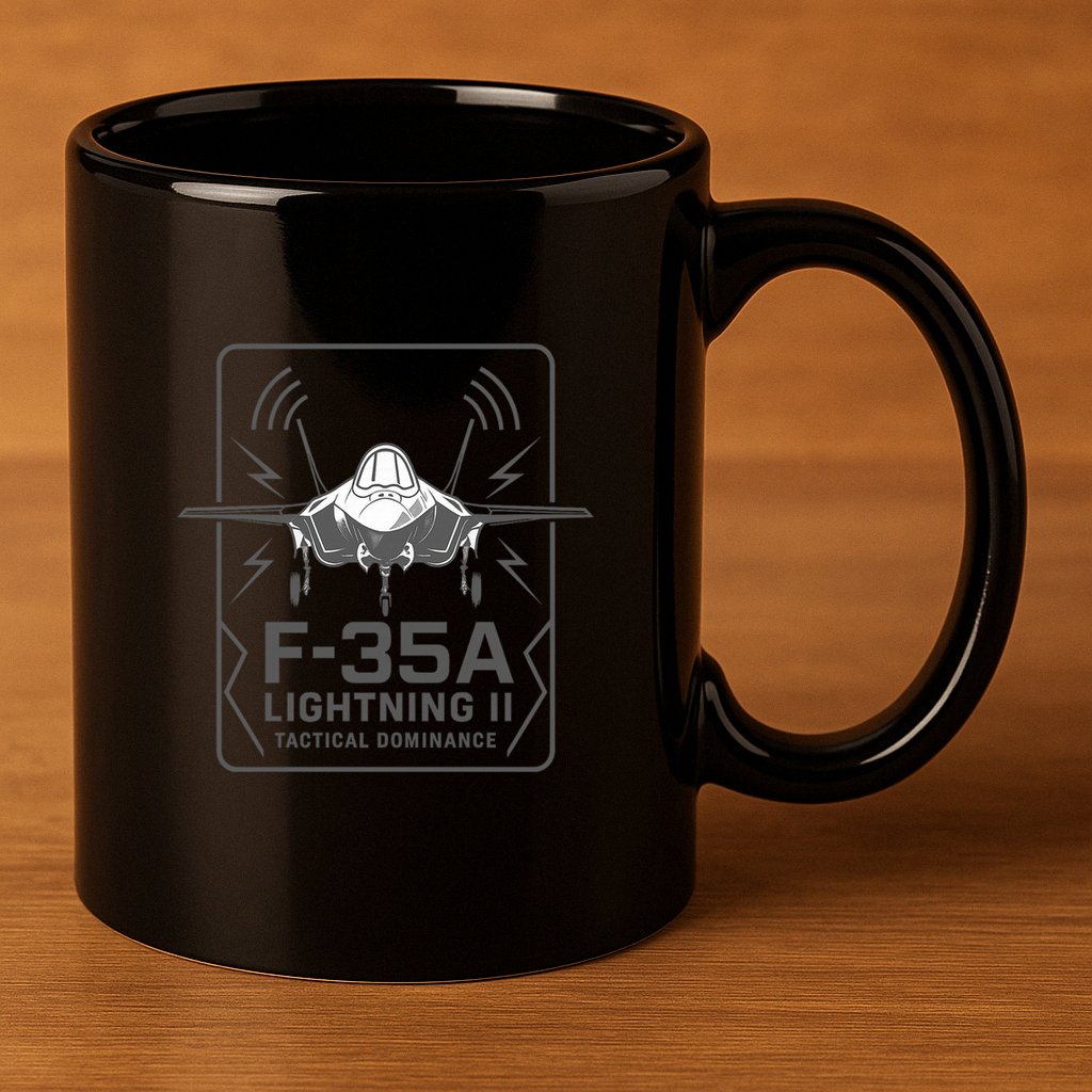 F-35A Lightning II Tactical Dominance  11oz C Handle Ceramic Mug