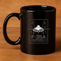 F-35A Lightning II Tactical Dominance  11oz C Handle Ceramic Mug