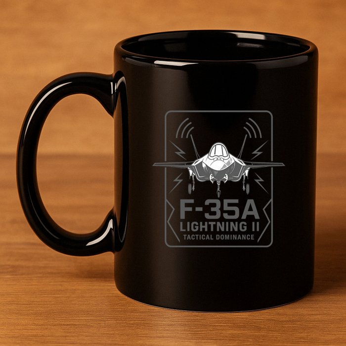 F-35A Lightning II Tactical Dominance  11oz C Handle Ceramic Mug