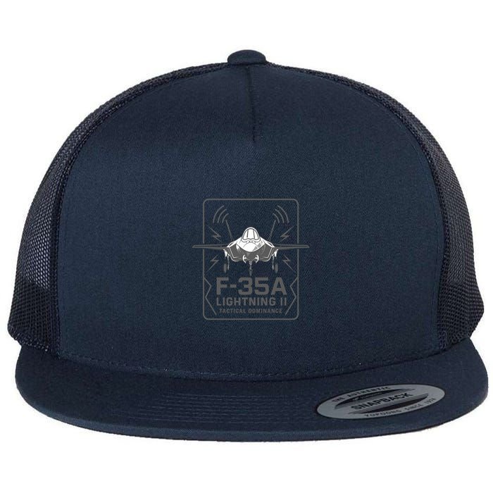 F-35A Lightning II Tactical Dominance  Flat Bill Trucker Hat