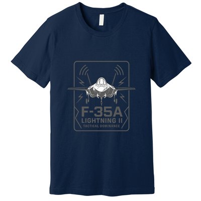 F-35A Lightning II Tactical Dominance  Premium T-Shirt
