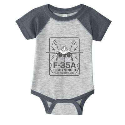 F-35A Lightning II Tactical Dominance  Infant Baby Jersey Bodysuit