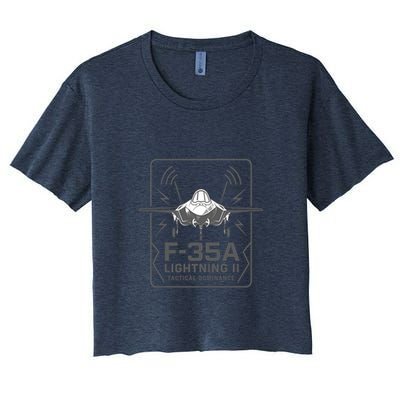 F-35A Lightning II Tactical Dominance  Crop Top