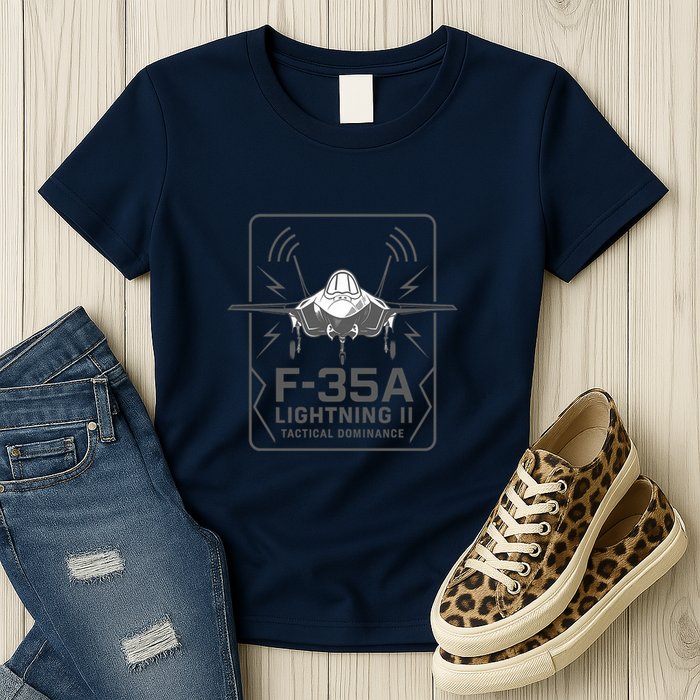 F-35A Lightning II Tactical Dominance  Womens T-Shirt