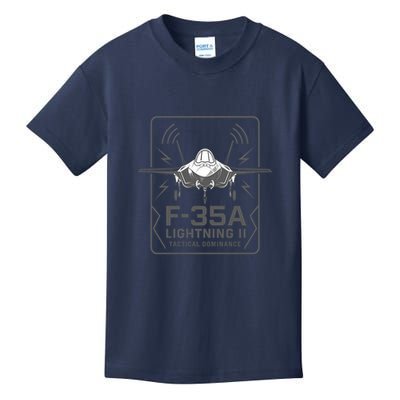 F-35A Lightning II Tactical Dominance  Kids T-Shirt