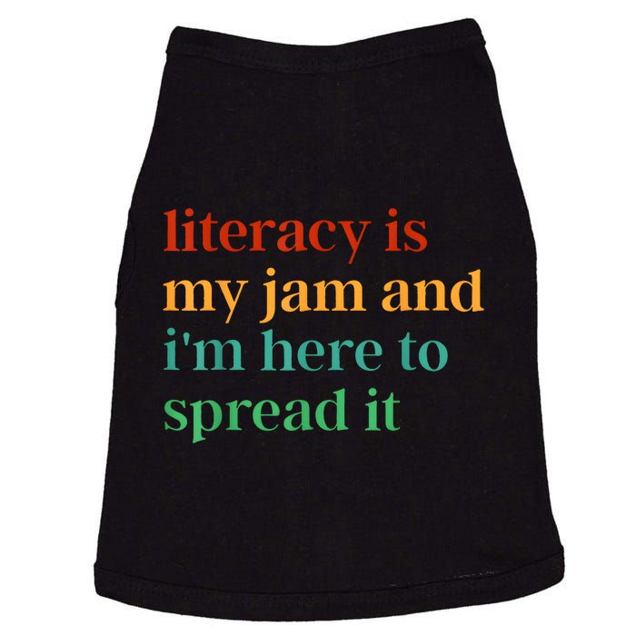 Funny Literacy Is My Jam And IM Here To Spread It Doggie Tank