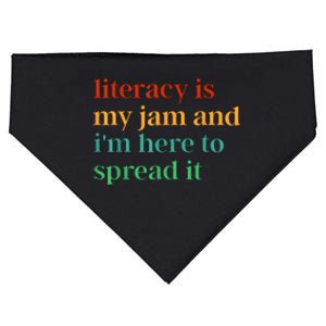 Funny Literacy Is My Jam And IM Here To Spread It USA-Made Doggie Bandana