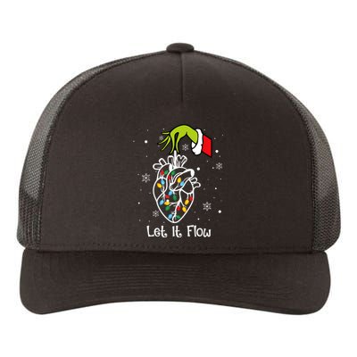 Funny Let It Flow Anatomy Heart Cardiac Nurse Santa Hat Xmas Yupoong Adult 5-Panel Trucker Hat