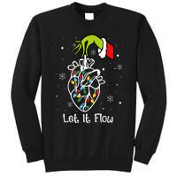 Funny Let It Flow Anatomy Heart Cardiac Nurse Santa Hat Xmas Sweatshirt