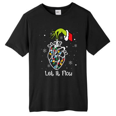 Funny Let It Flow Anatomy Heart Cardiac Nurse Santa Hat Xmas Tall Fusion ChromaSoft Performance T-Shirt