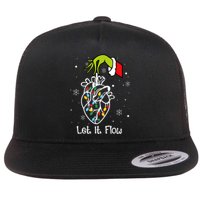 Funny Let It Flow Anatomy Heart Cardiac Nurse Santa Hat Xmas Flat Bill Trucker Hat