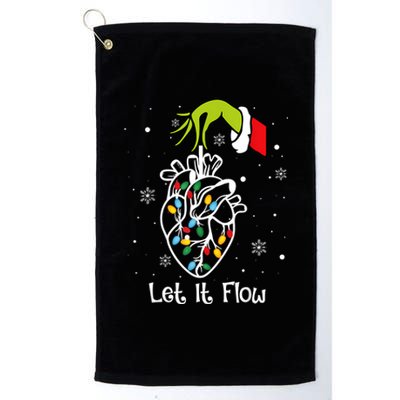 Funny Let It Flow Anatomy Heart Cardiac Nurse Santa Hat Xmas Platinum Collection Golf Towel