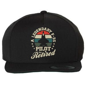 F35 Lightning Ii Jet Legendary Pilot Has Retired Veteran Funny Gift Wool Snapback Cap