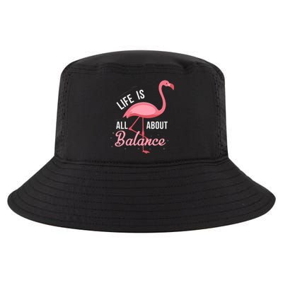 Flamingo Life Is All About Balance Cool Comfort Performance Bucket Hat