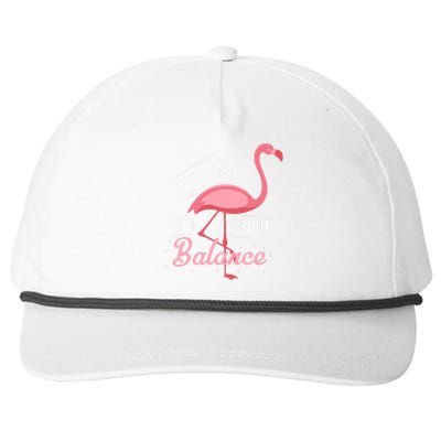 Flamingo Life Is All About Balance Snapback Five-Panel Rope Hat