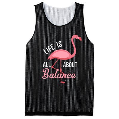 Flamingo Life Is All About Balance Mesh Reversible Basketball Jersey Tank