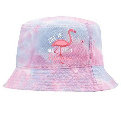 Flamingo Life Is All About Balance Tie-Dyed Bucket Hat