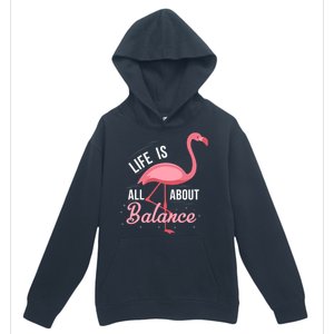 Flamingo Life Is All About Balance Urban Pullover Hoodie