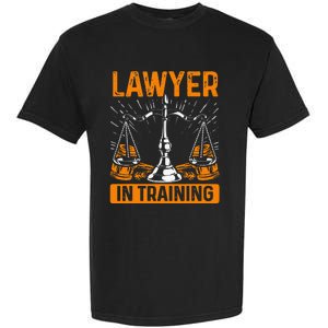 Funny Lawyer In Training Law Student School Graduation Scale Garment-Dyed Heavyweight T-Shirt