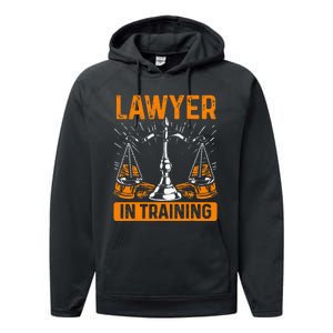 Funny Lawyer In Training Law Student School Graduation Scale Performance Fleece Hoodie