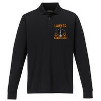 Funny Lawyer In Training Law Student School Graduation Scale Performance Long Sleeve Polo