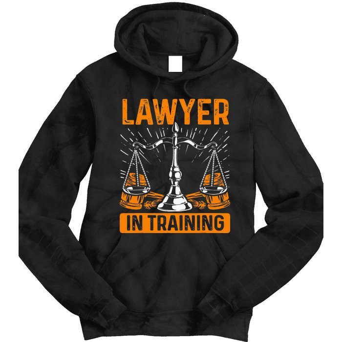 Funny Lawyer In Training Law Student School Graduation Scale Tie Dye Hoodie