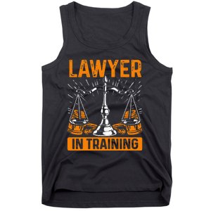 Funny Lawyer In Training Law Student School Graduation Scale Tank Top