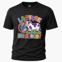 Funny Lactose Intorerant Cow Cooling Performance Crew T-Shirt
