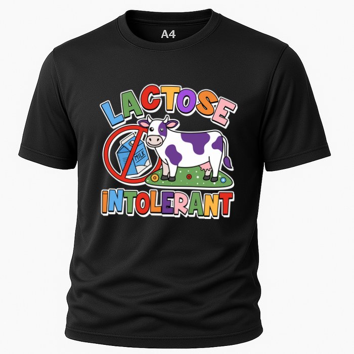Funny Lactose Intorerant Cow Cooling Performance Crew T-Shirt