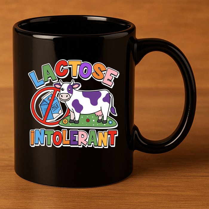 Funny Lactose Intorerant Cow 11oz C Handle Ceramic Mug