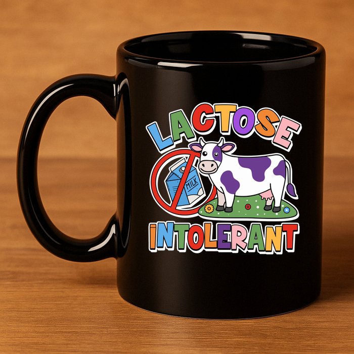 Funny Lactose Intorerant Cow 11oz C Handle Ceramic Mug