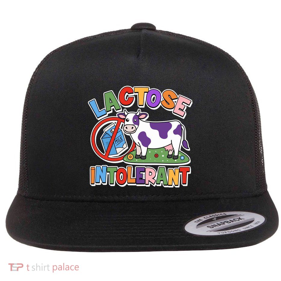 Funny Lactose Intorerant Cow Flatbill Hat