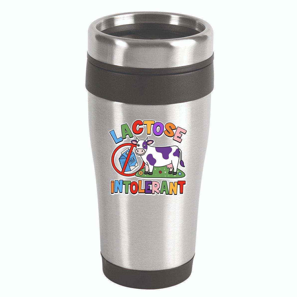 Funny Lactose Intorerant Cow 16oz Travel Tumbler