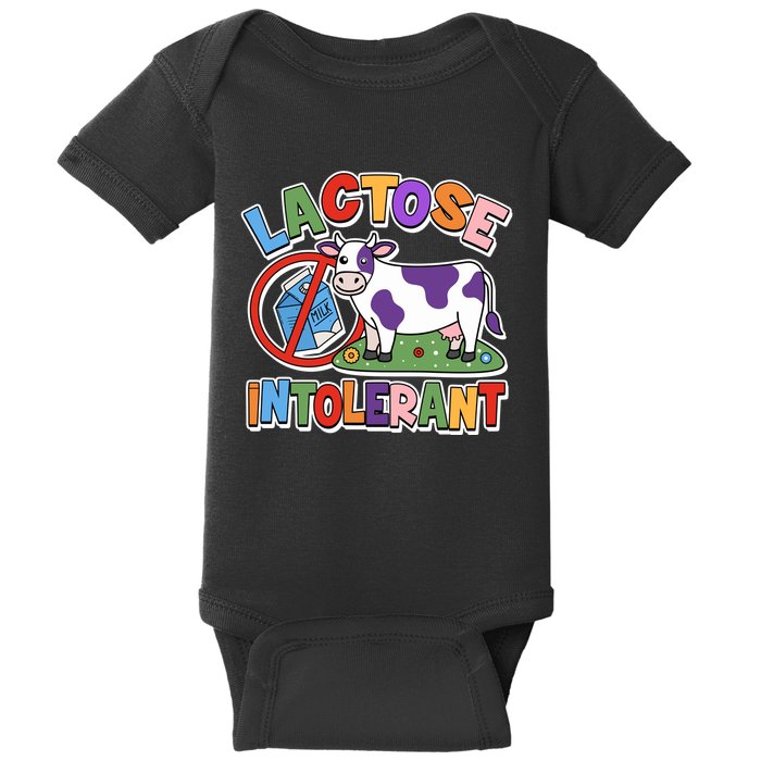 Funny Lactose Intorerant Cow Baby Bodysuit