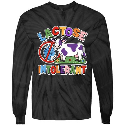 Funny Lactose Intorerant Cow Tie-Dye Long Sleeve Shirt