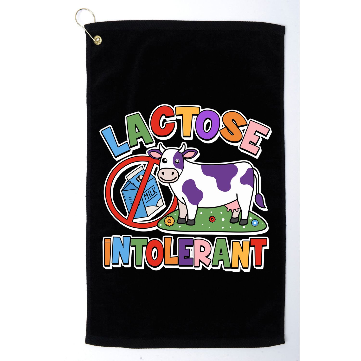 Funny Lactose Intorerant Cow Golf Towel