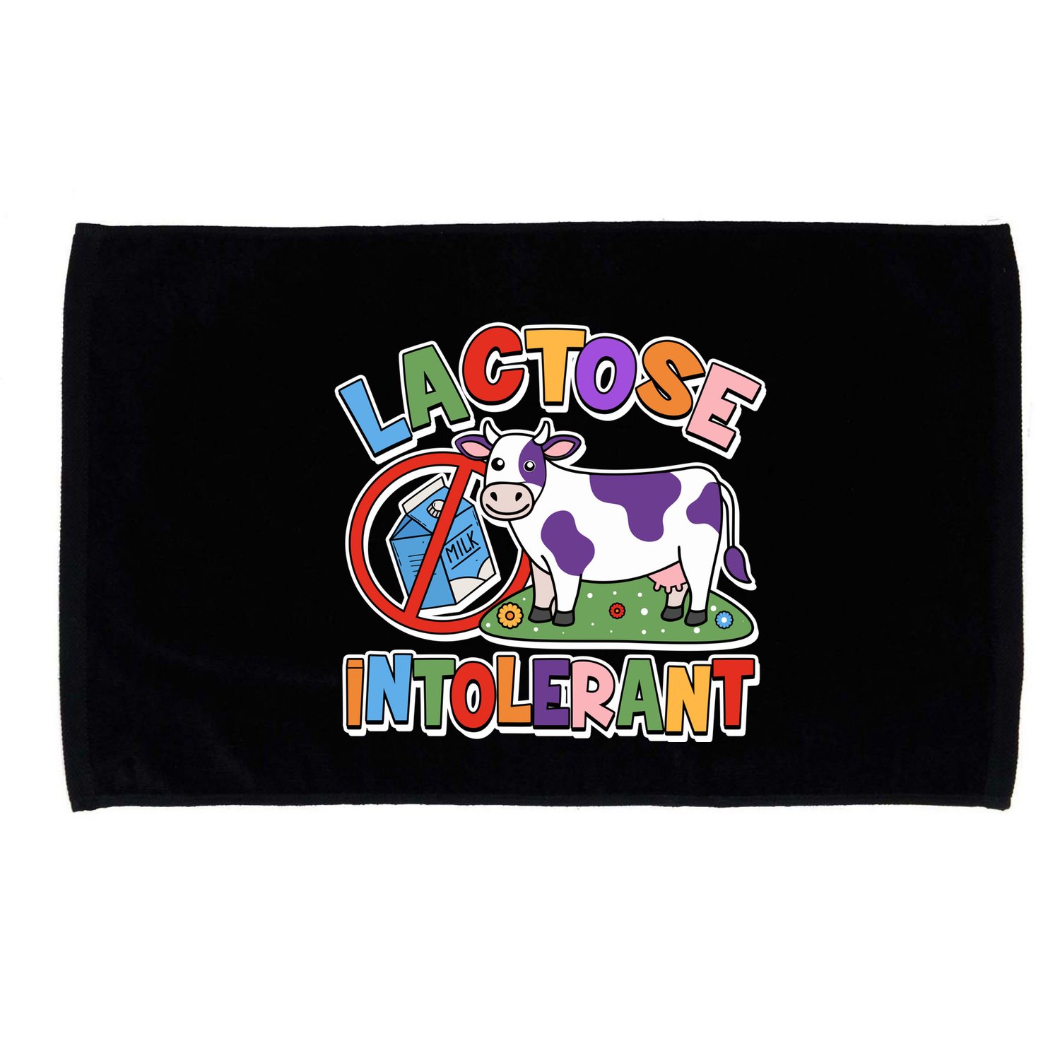 Funny Lactose Intorerant Cow Microfiber Hand Towel