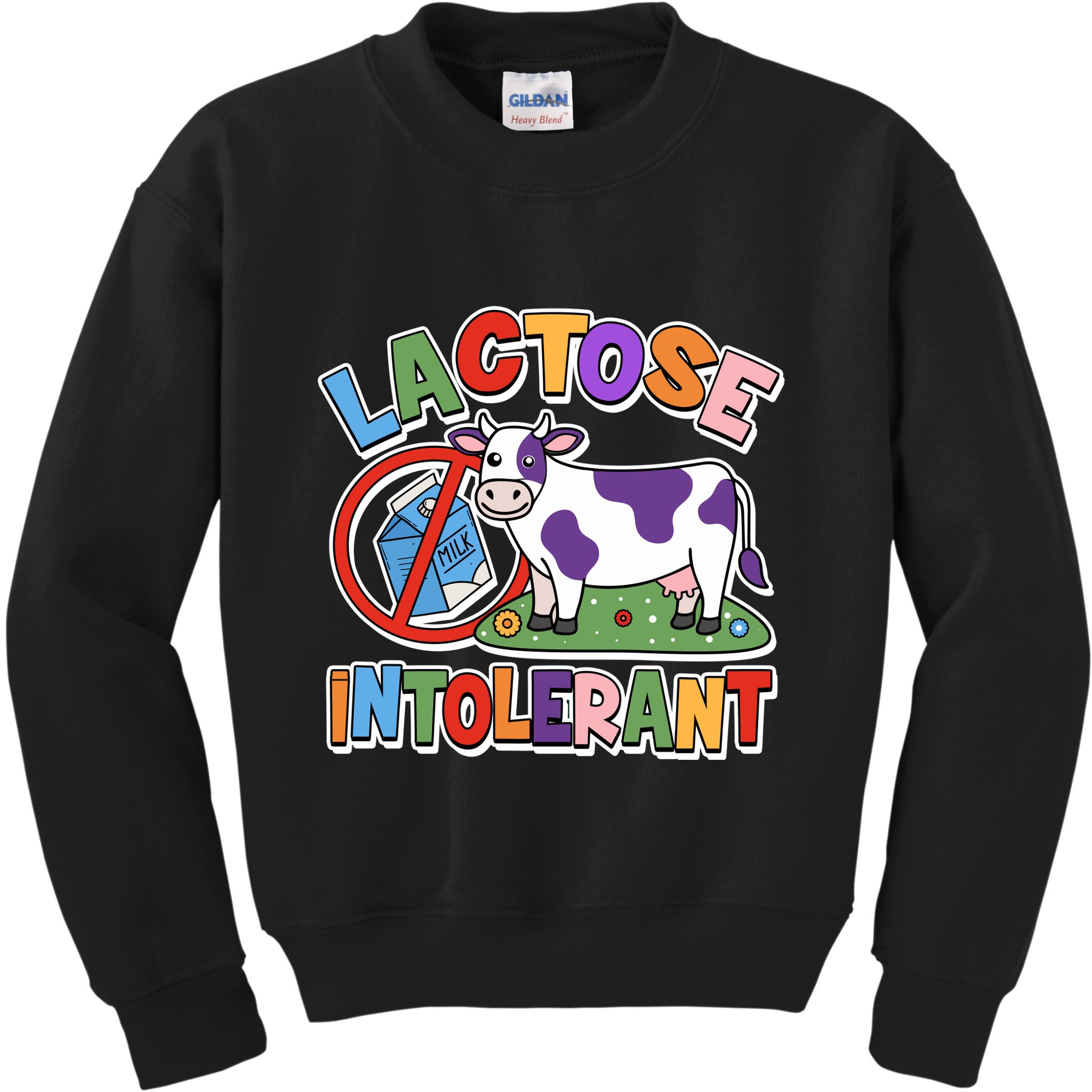 Funny Lactose Intorerant Cow Kids Sweatshirt