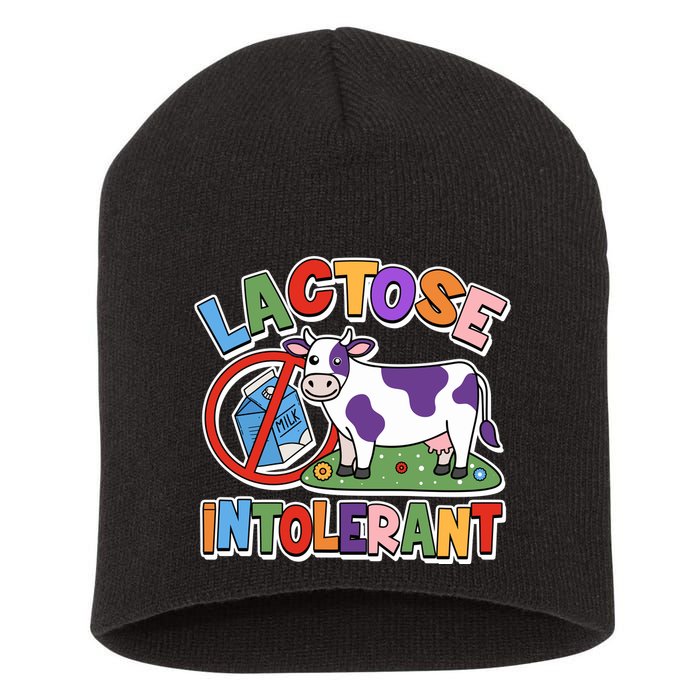 Funny Lactose Intorerant Cow Short Acrylic Beanie