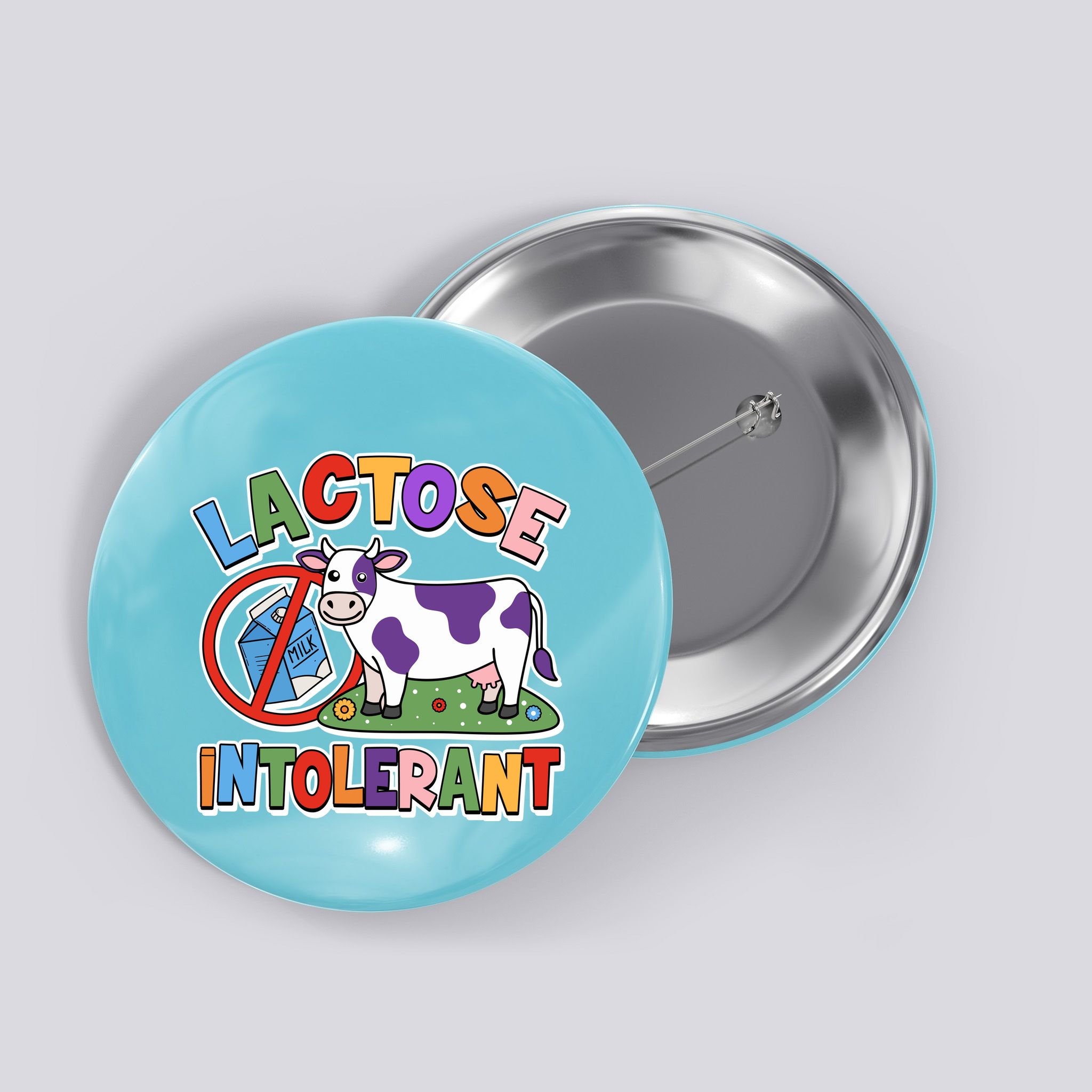 Funny Lactose Intorerant Cow Button