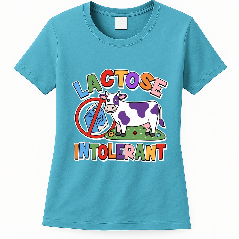 Funny Lactose Intorerant Cow Womens T-Shirt