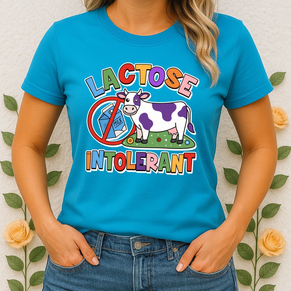 Funny Lactose Intorerant Cow Womens T-Shirt