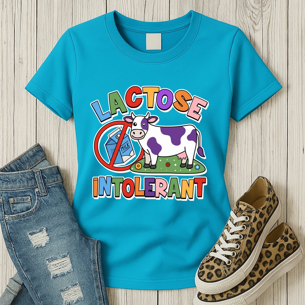 Funny Lactose Intorerant Cow Womens T-Shirt