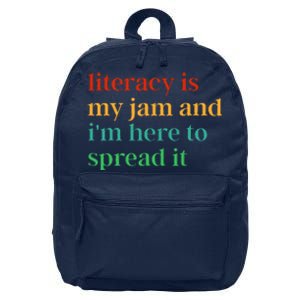 Funny Literacy Is My Jam And IM Here To Spread It 16 in Basic Backpack