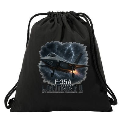 F-35A Lightning II – Dominance In The Skies Drawstring Bag
