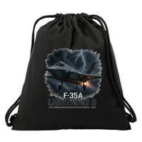 F-35A Lightning II – Dominance In The Skies Drawstring Bag