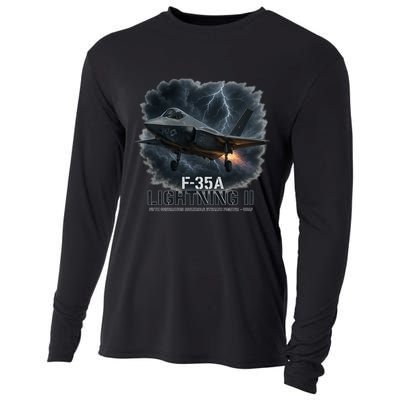 F-35A Lightning II – Dominance In The Skies Cooling Performance Long Sleeve Crew